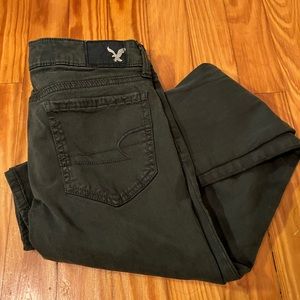 American Eagle Dark Green Super Stretch Jeggings Size 0